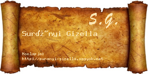 Surányi Gizella névjegykártya